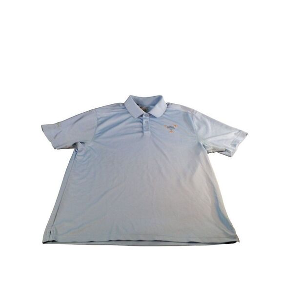 Under Armour Golf Polo Men Sz L Blue AT&T Byron Nelson Tournament Dallas Sportsw - Picture 1 of 9